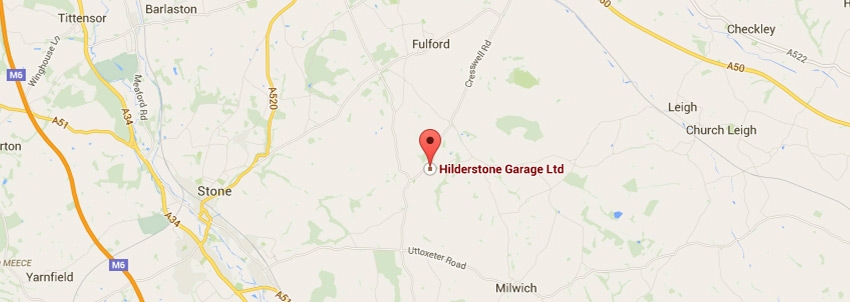 Hilderstone Garage Location Map